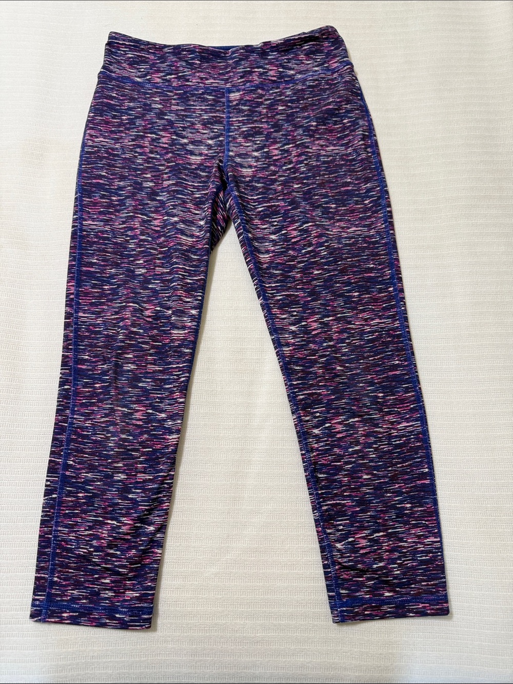 Women’s Space-Dye Purple & Pink Athletic Leggings